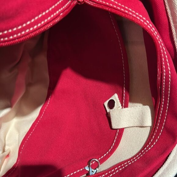 Land's End Canvas tote various colors embroidery pockets key hook Size Medium - Picture 12 of 16